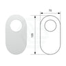 Chrome Solid Brass Mixer Cover Plate For Bathtub And Basin Cp001 Bathroom Products