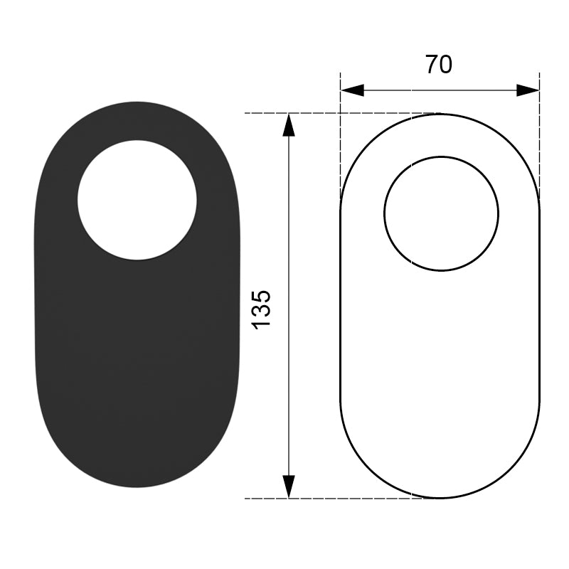 Macho Solid Brass Mixer Cover Plate for Bathtub and Basin Chrome/Matt Black
