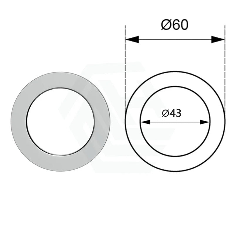 Chrome Solid Brass Mixer Cover Plate For Bathtub And Basin Cp0126-60 Bathroom Products