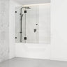 850/1000x1500mm Fixed & Swing Bathtub Shower Screen 10mm Tempered Glass Frameless Panel Variant Colour Hardware
