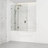 850/1000x1500mm Fixed & Swing Bathtub Shower Screen 10mm Tempered Glass Frameless Panel Variant Colour Hardware