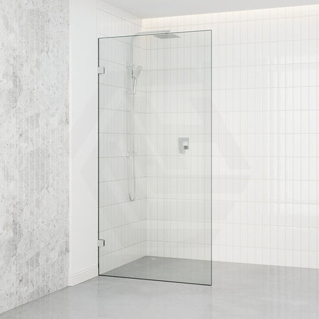 Tempered Glass Frameless Walk In Shower Screen Fixed Panel Chrome 300-1200mm