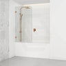 750/900mm Bathtub CURVED Corner Shower Screen Fixed Panel Variant Colour Fittings 10mm Tempered Glass Frameless