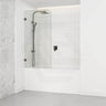 750/900mm Bathtub CURVED Corner Shower Screen Fixed Panel Variant Colour Fittings 10mm Tempered Glass Frameless