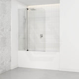 Tempered Glass Bathtub Shower Screen Fixed Swing 1000/1200mm