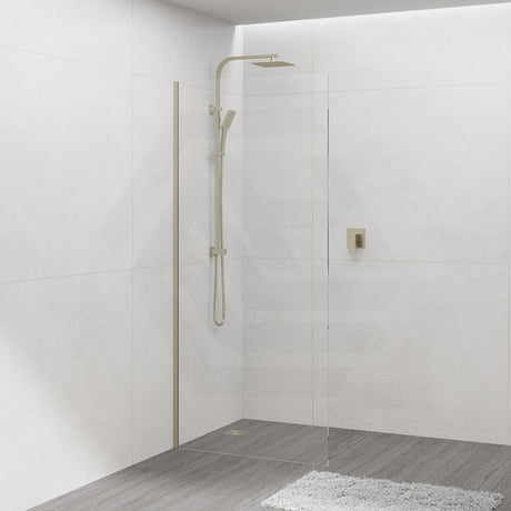 900/1000/1200x2000mm Frameless Shower Screen Single Door Fixed Panel 10mm Glass Variant Colour Channel