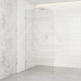 800/900/1000/1100/1200x2100mm Frameless CURVED Corner Shower Screen Single Door Fixed Panel Fluted Glass with Variant Colour U Brackets