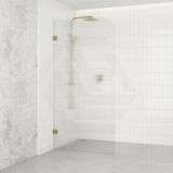 800/900/1000/1100/1200x2100mm Frameless CURVED Corner Shower Screen Single Door Fixed Panel Fluted Glass with Variant Colour U Brackets
