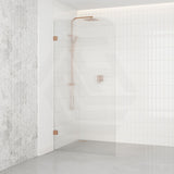 800/900/1000/1100/1200x2100mm Frameless CURVED Corner Shower Screen Single Door Fixed Panel Fluted Glass with Variant Colour U Brackets