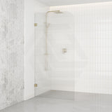 800/900/1000/1100/1200x2100mm Frameless CURVED Corner Shower Screen Single Door Fixed Panel Fluted Glass with Variant Colour U Brackets