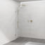 900/1000/1200X2000Mm Frameless Curved Corner Shower Screen Single Door Fixed Panel 10Mm Glass 