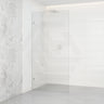 From 800 to 1200x2000mm Frameless Walk-in Shower Screen Single Fixed Panel Variant Colour Brackets 10mm Fluted Glass