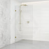 From 800 to 1200x2000mm Frameless Walk-in Shower Screen Single Fixed Panel Variant Colour Brackets 10mm Fluted Glass