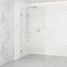 From 800 to 1200x2000mm Frameless Walk-in Shower Screen Single Fixed Panel Variant Colour Brackets 10mm Fluted Glass
