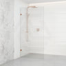 From 800 to 1200x2000mm Frameless Walk-in Shower Screen Single Fixed Panel Variant Colour Brackets 10mm Fluted Glass