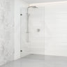 From 800 to 1200x2000mm Frameless Walk-in Shower Screen Single Fixed Panel Variant Colour Brackets 10mm Fluted Glass