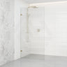 From 800 to 1200x2000mm Frameless Walk-in Shower Screen Single Fixed Panel Variant Colour Brackets 10mm Fluted Glass