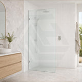 Frameless Walk-in Fixed Panel 10mm Frosted Glass with L Brackets 900/1000/1200x2000mm - Variant Colour Fittings