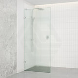 Frameless Walk-in Fixed Panel 10mm Frosted Glass with L Brackets 900/1000/1200x2000mm - Variant Colour Fittings