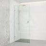 Frameless Walk-in Fixed Panel 10mm Frosted Glass with L Brackets 900/1000/1200x2000mm - Variant Colour Fittings