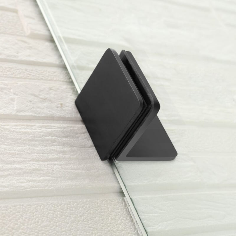 Frameless Walk-in Fixed Panel 10mm Frosted Glass with L Brackets 900/1000/1200x2000mm - Variant Colour Fittings