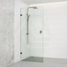 Frameless Walk-in Fixed Panel 10mm Frosted Glass with L Brackets 900/1000/1200x2000mm - Variant Colour Fittings