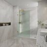 Frameless Walk-in Fixed Panel 10mm Frosted Glass with L Brackets 900/1000/1200x2000mm - Variant Colour Fittings