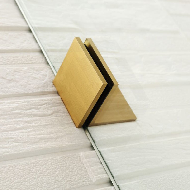 Frameless Walk-in Fixed Panel 10mm Frosted Glass with L Brackets 900/1000/1200x2000mm - Variant Colour Fittings