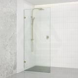Frameless Walk-in Fixed Panel 10mm Frosted Glass with L Brackets 900/1000/1200x2000mm - Variant Colour Fittings