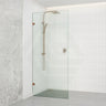 Frameless Walk-in Fixed Panel 10mm Frosted Glass with L Brackets 900/1000/1200x2000mm - Variant Colour Fittings
