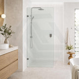 Frameless Walk-in Fixed Panel 10mm Frosted Glass with L Brackets 900/1000/1200x2000mm - Variant Colour Fittings