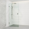 Frameless Walk-in Fixed Panel 10mm Frosted Glass with L Brackets 900/1000/1200x2000mm - Variant Colour Fittings