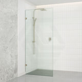 Frameless Walk-in Fixed Panel 10mm Frosted Glass with L Brackets 900/1000/1200x2000mm - Variant Colour Fittings