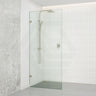 Frameless Walk-in Fixed Panel 10mm Frosted Glass with L Brackets 900/1000/1200x2000mm - Variant Colour Fittings