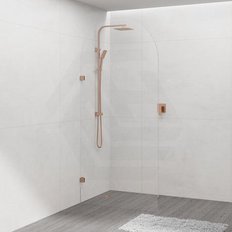 900/1000x2200mm Arch Frameless Shower Screen Fixed Panel Tempered Glass Variant Colour