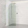 Arch Fluted Frameless Shower Screen Fixed Panel 10mm Tempered Glass 700/800/900/1000x2200mm - Variant Colour Fittings