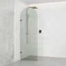 Arch Fluted Frameless Shower Screen Fixed Panel 10mm Tempered Glass 700/800/900/1000x2200mm - Variant Colour Fittings