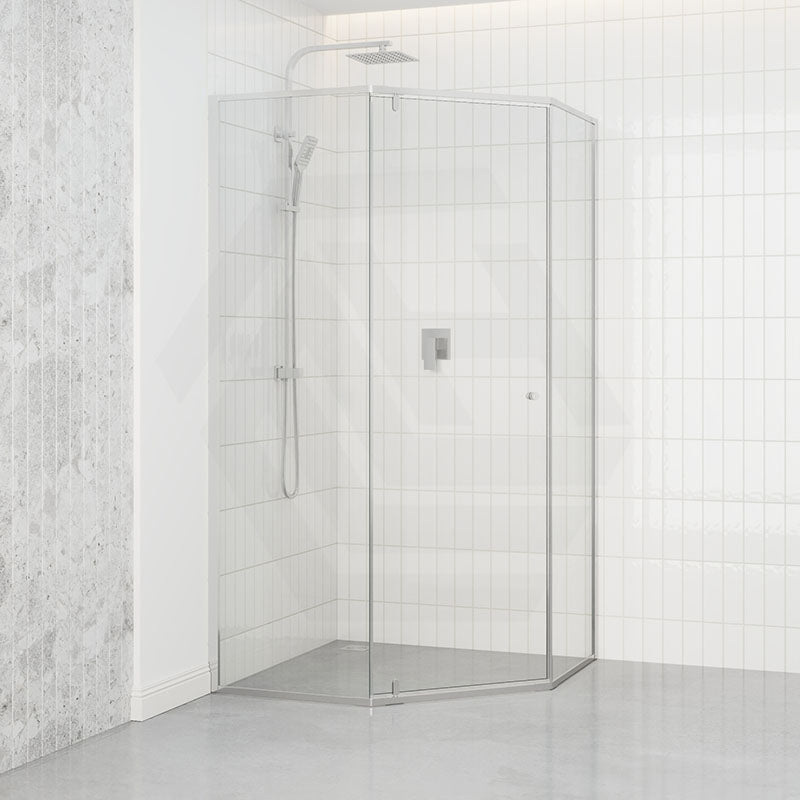 Tempered Glass Semi-frameless Shower Screen Pivot Panel Diamond Shaped