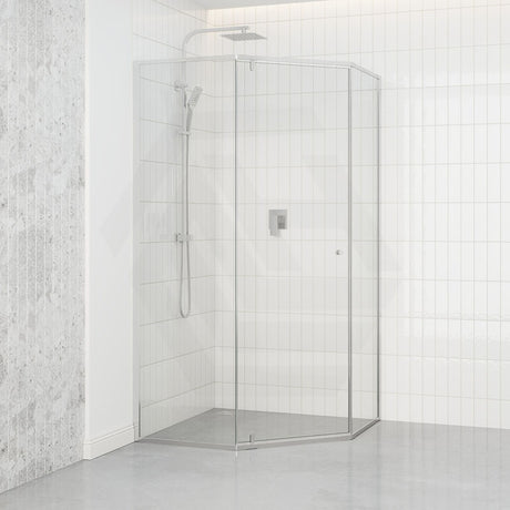 Tempered Glass Semi-frameless Shower Screen Pivot Panel Diamond Shaped