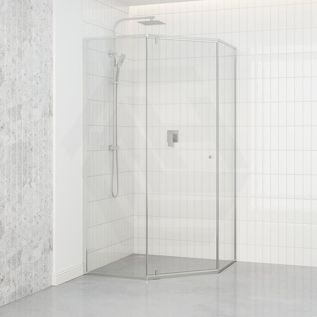 Tempered Glass Semi-frameless Shower Screen Pivot Panel Diamond Shaped