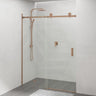 1180-2000x2000mm Wall to Wall Sliding Shower Screen Frameless Variant Colour Stainless Steel Square Handle 10mm Glass