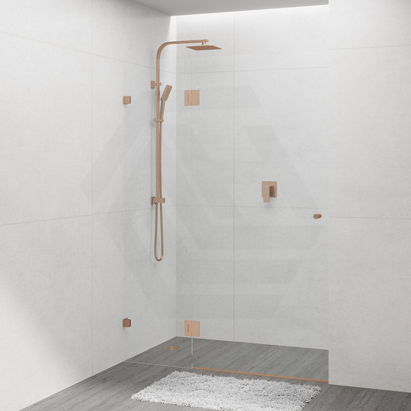 685-1400mm Wall to Wall Shower Screen Hinge and Door Panel Variant Colour Fittings Frameless 10mm Glass