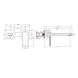 N#1(Nickel) Fienza Sansa Brushed Nickel Wall Basin Mixer Dress Kit Only Rectangular Plate