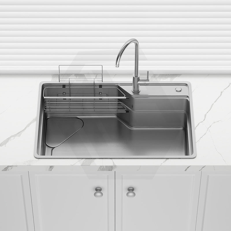 Yasumi 750x490x240mm Japanese Style 1.2mm Thick Stainless Steel Single Bowl Kitchen Sink Top/Flush/Undermount