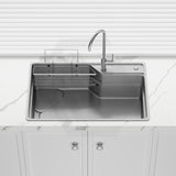 Yasumi 750x490x240mm Japanese Style 1.2mm Thick Stainless Steel Single Bowl Kitchen Sink Top/Flush/Undermount