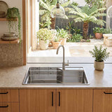 750x490x240mm Yasumi Japanese Style 1.2mm Thick Stainless Steel Single Bowl Kitchen Sink Top/Flush/Under Mount