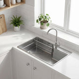 750x490x240mm Yasumi Japanese Style 1.2mm Thick Stainless Steel Single Bowl Kitchen Sink Top/Flush/Under Mount