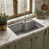 750x490x240mm Yasumi Japanese Style 1.2mm Thick Stainless Steel Single Bowl Kitchen Sink Top/Flush/Under Mount