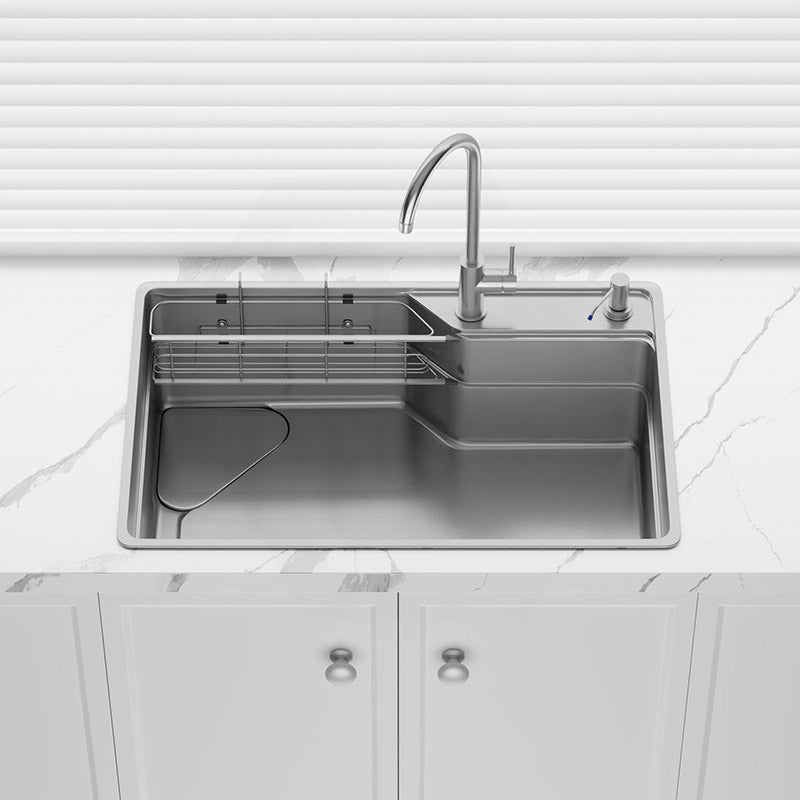 Yasumi 750x490x240mm Japanese Style 1.2mm Thick Stainless Steel Single Bowl Kitchen Sink Top/Flush/Undermount