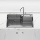 Yasumi 750x490x240mm Japanese Style 1.2mm Thick Stainless Steel Single Bowl Kitchen Sink Top/Flush/Undermount